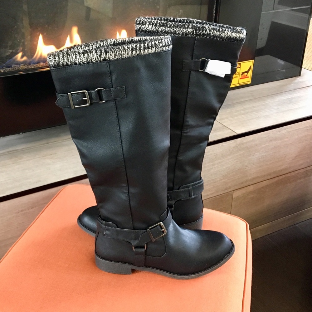 Sweater Cuff Riding Boot